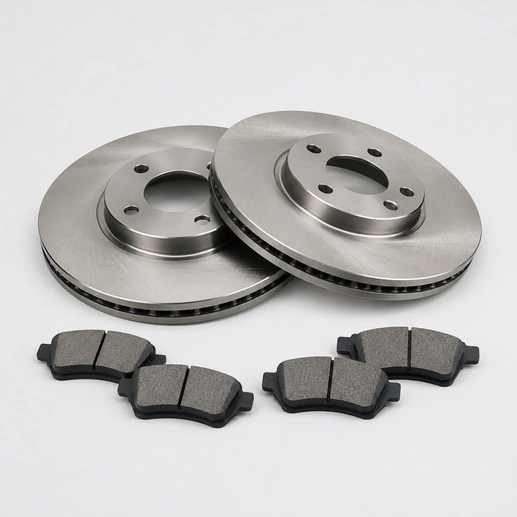 Kit 2 disques et 4 plaquettes de frein avant